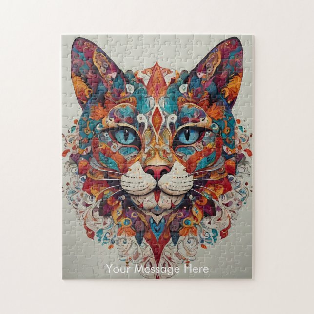 Mystic Boho Feline Cat Mandala (Vertikal)