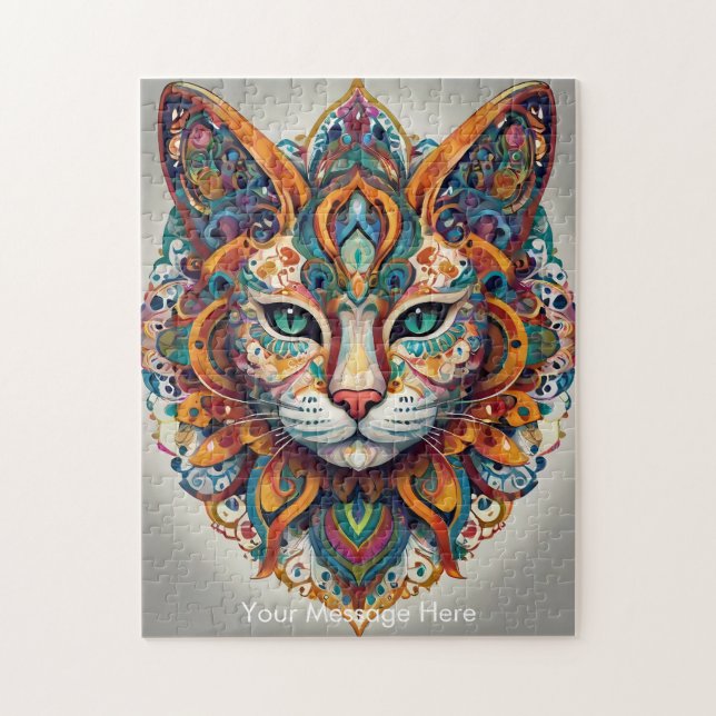 Mystic Boho Feline Cat Mandala (Vertikal)