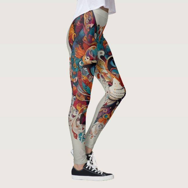 Mystic Boho Feline Mandala Leggings (Rechts)