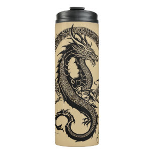 Mystic Brews: Dragon Celtic Minimalistisch Trinkbe Thermosbecher
