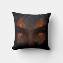 Mystic Burning Eye Dark Fantasy Aesthetic Coussin