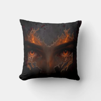 Mystic Burning Eye Dark Fantasy Aesthetic Coussin
