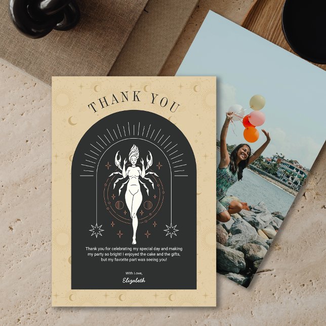 Mystic Cancer Zodiac Arch Danke Karte (Mystic Cancer Zodiac Arch Thank You Card)