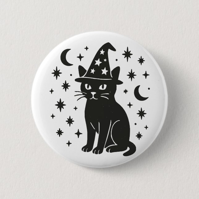 Mystic Cat Button (Vorderseite)