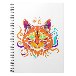 Mystic Cat – Neonfarbene Katze Notizblock