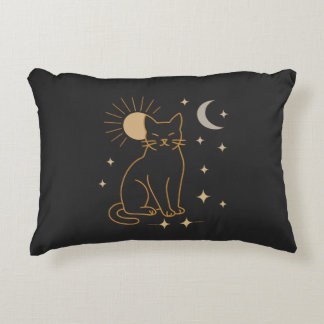 Mystic Cat Tote Bag- Minimalist Celestial Line Ar Dekokissen