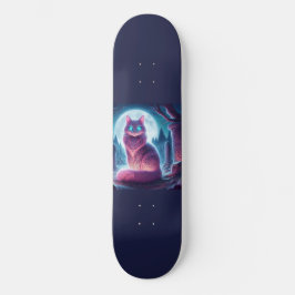 Mystic Celtic Fluffy Cat Skateboard