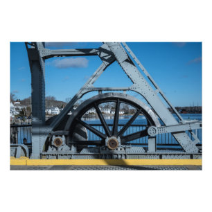 Mystic, Connecticut Zeichn Bridge Fotodruck