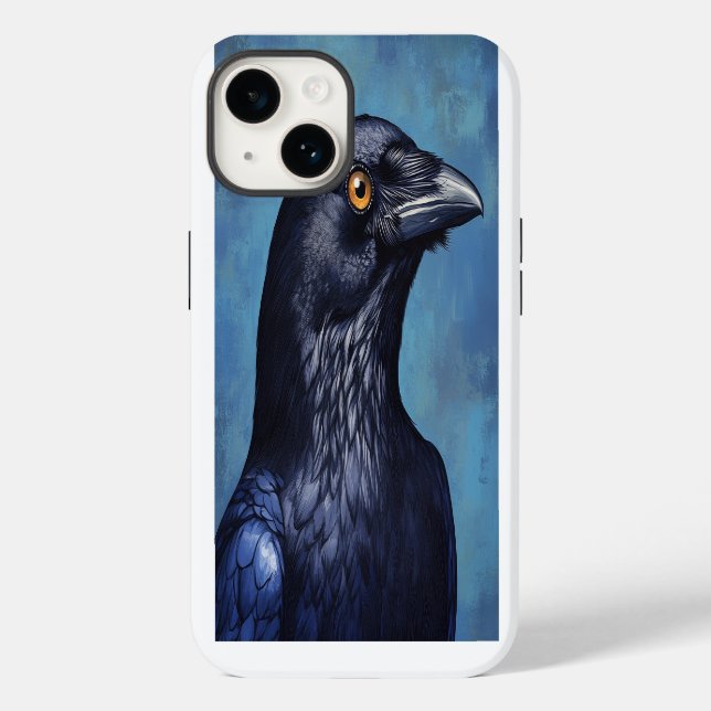 Mystic Crow iPhone Case – Fantasy Animal Art, Dark (Rückseite)