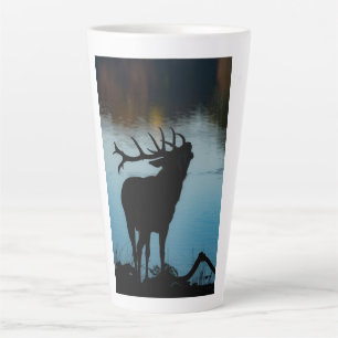Mystic Deer Reisebecher – Blaues Natur-Ästhetik-Tu Milchtasse