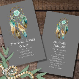 Mystic Dreamcatcher Spirituelle Metaphysische Yoga Visitenkarte