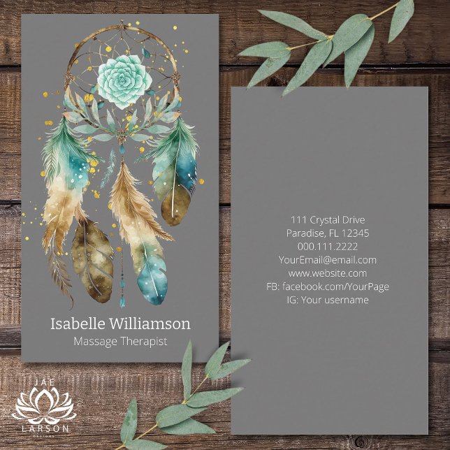 Mystic Dreamcatcher Spirituelle Metaphysische Yoga Visitenkarte (Von Creator hochgeladen)