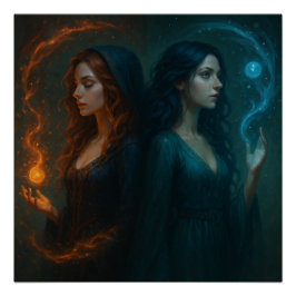Mystic Duality Glossy Poster