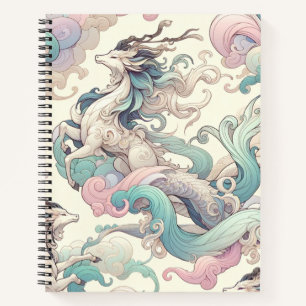 Mystic Elegance: Pastel Kirin Whispers Notizbuch