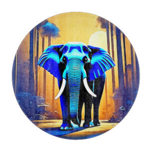Mystic Elephant: Sunset Forest Journey Schneidebrett