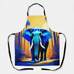 Mystic Elephant: Sunset Forest Journey Schürze