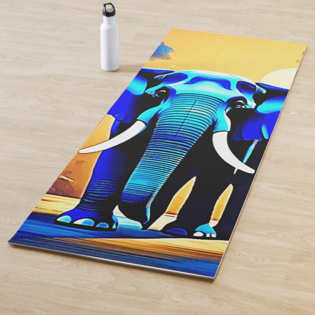 Mystic Elephant: Sunset Forest Journey Yogamatte (Beispiel)