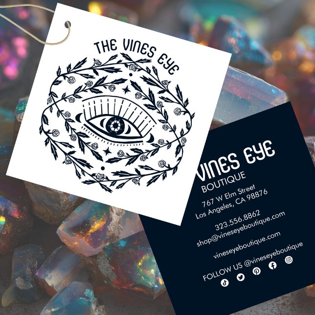 Mystic Eye Rose Vines Boho Custom Hang Tag (Mystical Eye Roses Vines Boho Custom Hang Tag Price Tag Size Tag
)