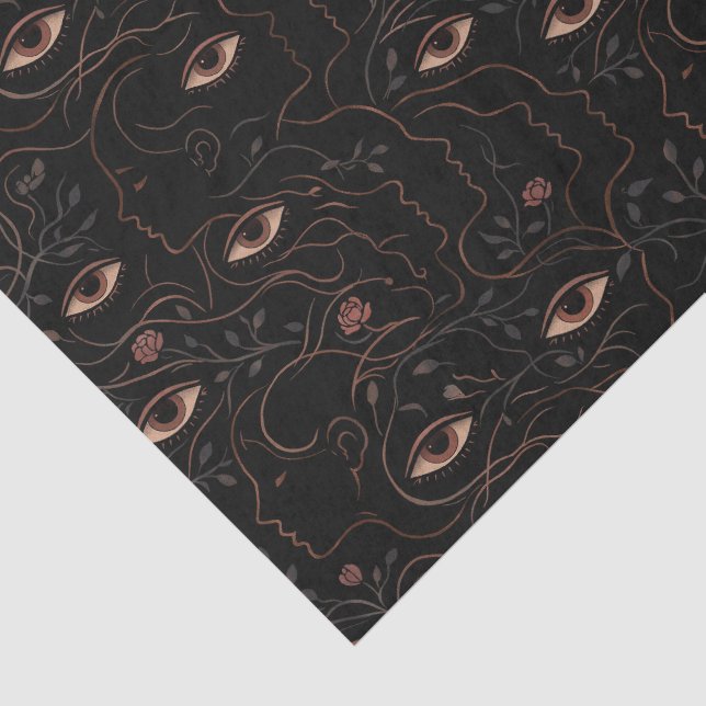 Mystic Eyes & Floral Faces Tissue Paper Seidenpapier (Ausschnitt)