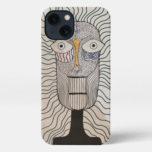 Mystic Face Design - künstlerische iPhone Cover Hülle (Rückseite)