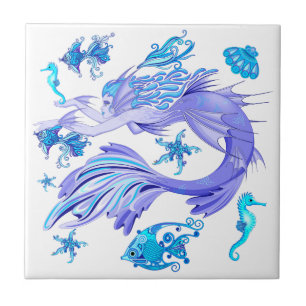Mystic Fairy Purple Créature Carreaux en céramique