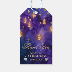 Mystic Fantasy Night Lanterns & Bokeh Birthday Geschenkanhänger