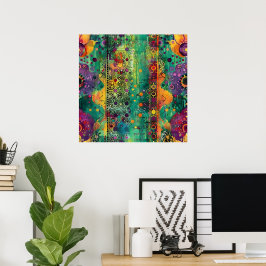 Mystic Flow - Psychedelic Abstrakt Energy Art Poster