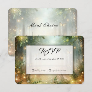Mystic Forest Meadow Magic Hochzeit RSVP Karte