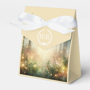 Mystic Forest Meadow Magic Monogram Hochzeit Geschenkschachtel