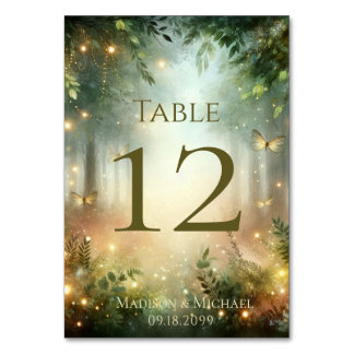 Mystic Forest Meadow Magic Tischnummer