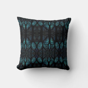 Mystic Forest Mosaic Blue & Black Muster Kissen
