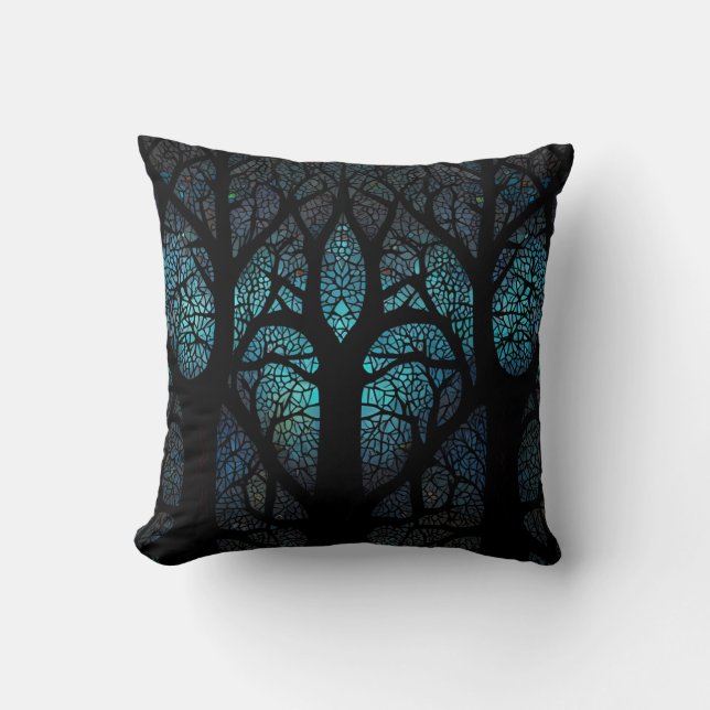 Mystic Forest Mosaik Kissen (Vorderseite)
