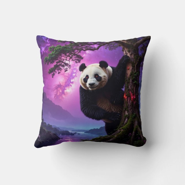 Mystic Forest Panda Kissen (Rückseite)