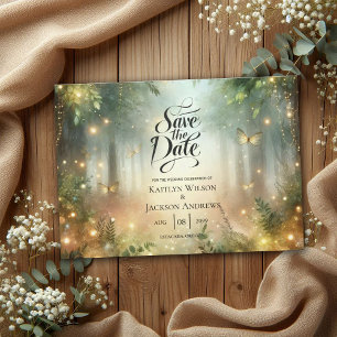 Mystic Forrest Meadow Magic Wedding Save The Date