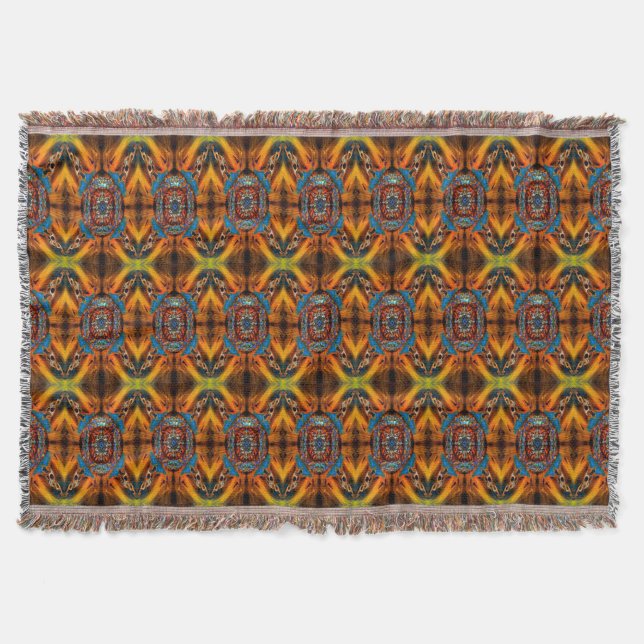 Mystic Fraktal Throw Blanket Decke (Vorderseite)