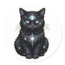 Mystic Galaxy Cat Aufkleber