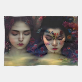 Mystic Garden: Blumenträume Geschirrtuch