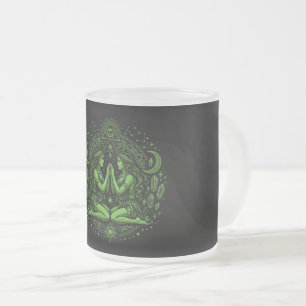 Mystic Gemini Sternzeichen Schwarze Tasse - Grüne