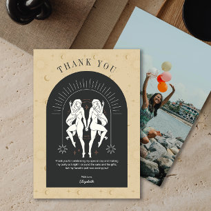 Mystic Gemini Zodiac Arch Carte de remerciements