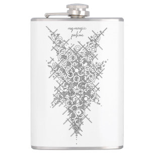 Mystic Geometric "My Magic Potion" Black Ink Flask Flachmann