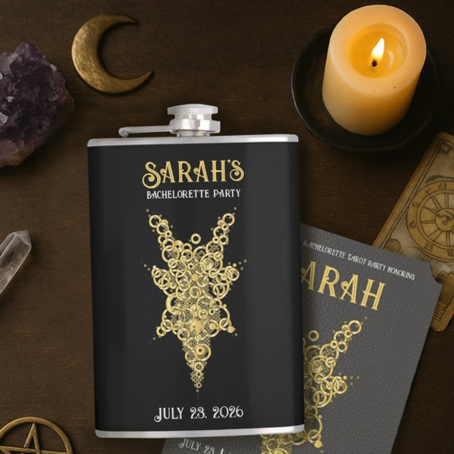 Mystic Gold Bachelorette Vinyl-Wrapped Flask Flachmann (Von Creator hochgeladen)