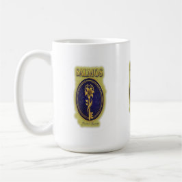 Mystic Golden Key & Bloom: Elegant Logo Design Cof Kaffeetasse