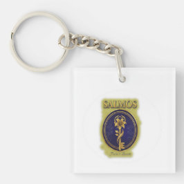 Mystic Golden Key & Bloom: Elegant Logo Design Schlüsselanhänger