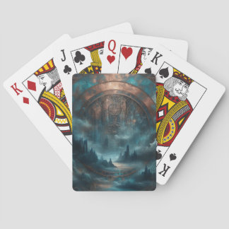 Mystic Gothic Steampunk - Blue Copper Patina Spielkarten