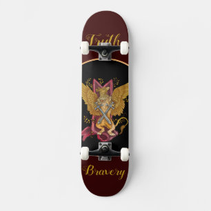 Mystic Griffin mit Schwertern Skateboard
