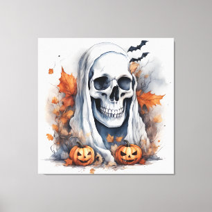 Mystic Halloween Ghost Art Skull-Geschenk Leinwanddruck