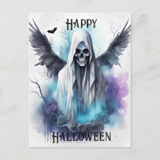 Mystic Halloween Ghost - Gotische Wasserfarbenkuns Postkarte