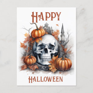 Mystic Halloween Gothic Skull Art - Bezaubernd Postkarte