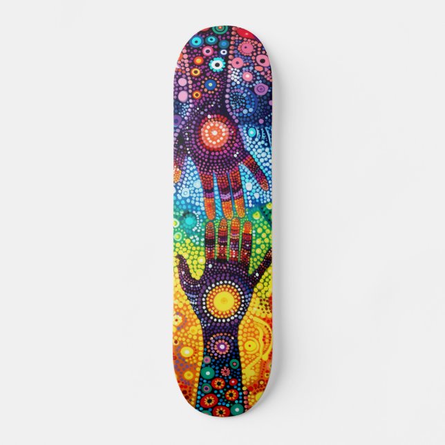 Mystic Hands - Aborigine Style - Skateboard Deck (Vorderseite)