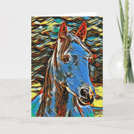 Mystic Horse Blank Grußkarte Karte
